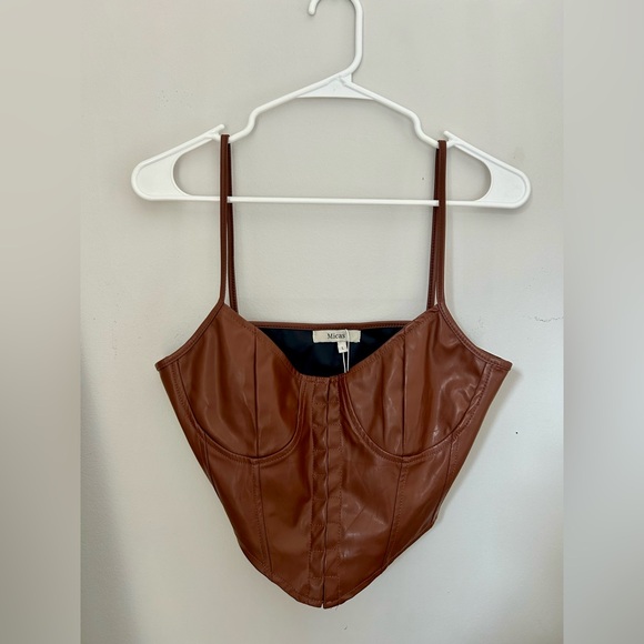 MICAS Brown Chocolate Corset Top - Picture 2 of 4